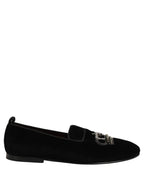 Black Crown Embellished Men Loafers Shoes