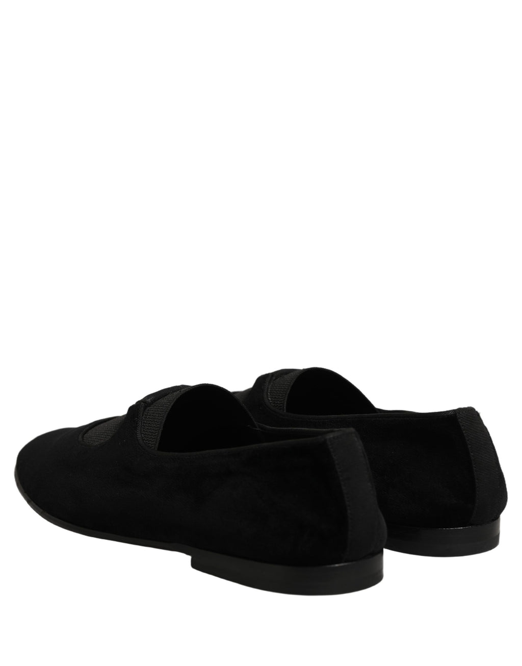 Black Velvet Slip On Slippers Loafers Shoes