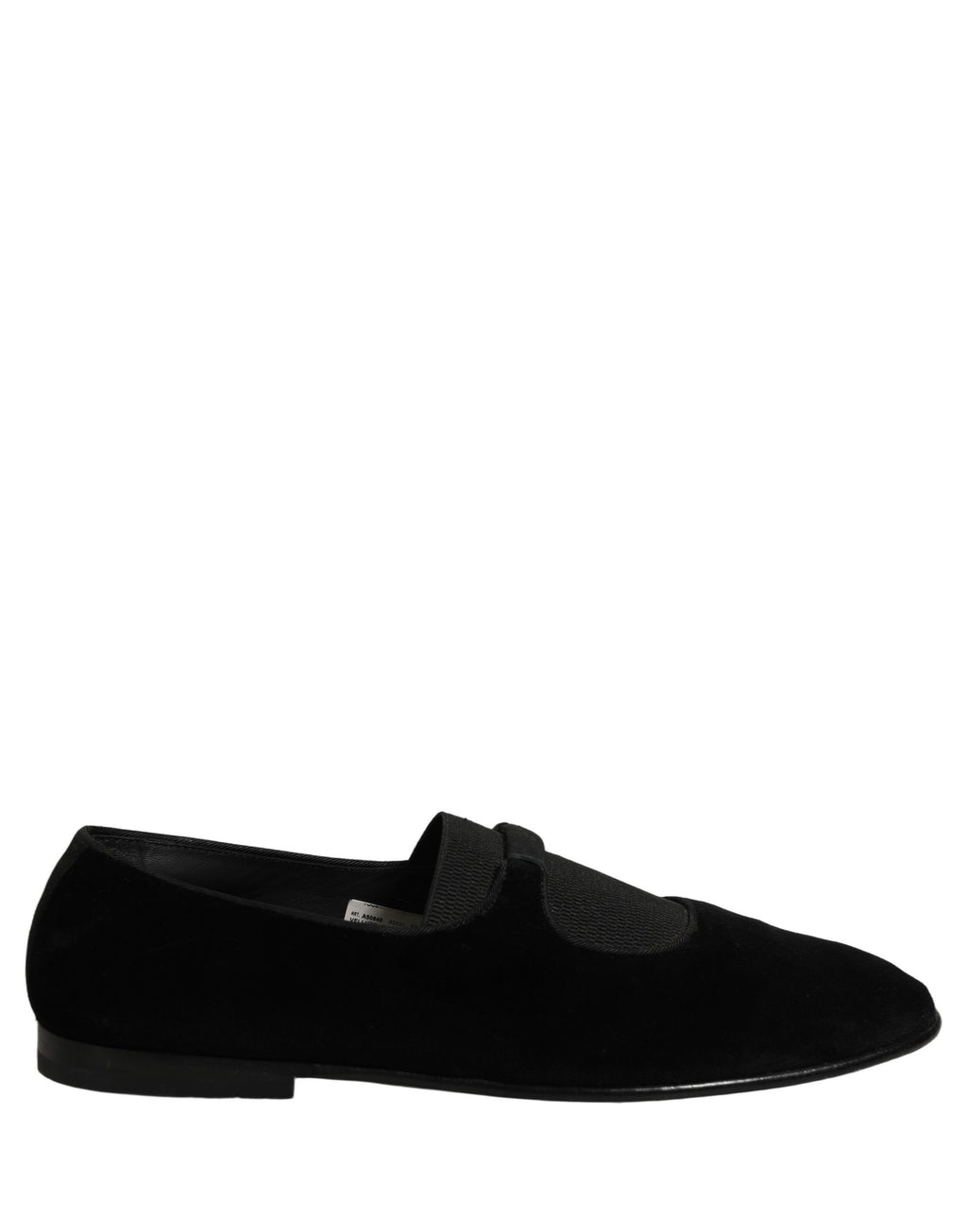 Black Velvet Slip On Slippers Loafers Shoes