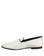 White Velvet Slip On Men Flats Loafers Shoes