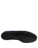 Blue Suede Slip On Men Slippers Loafers Shoes