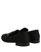 Black Suede Cross Slip On Men Loafers Shoes