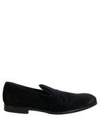 Black Suede Slip On Slippers Loafers Shoes