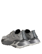 Gray Panelled Low Top Men Sneakers Shoes