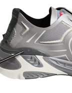 Gray Panelled Low Top Men Sneakers Shoes