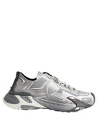 Gray Panelled Low Top Men Sneakers Shoes