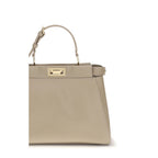 Beige Calf Leather Bos Taurus Shoulder Bag