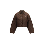 Brown Recycled Polyamide Full-Length Jacket