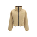 Beige Goose Down Full-Length Jacket