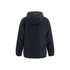 Black Polyester Full-Length Jacket