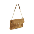 Beige Suede Leather Shoulder Bag