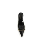 Black Calf Leather Bos Taurus High Heel Pumps