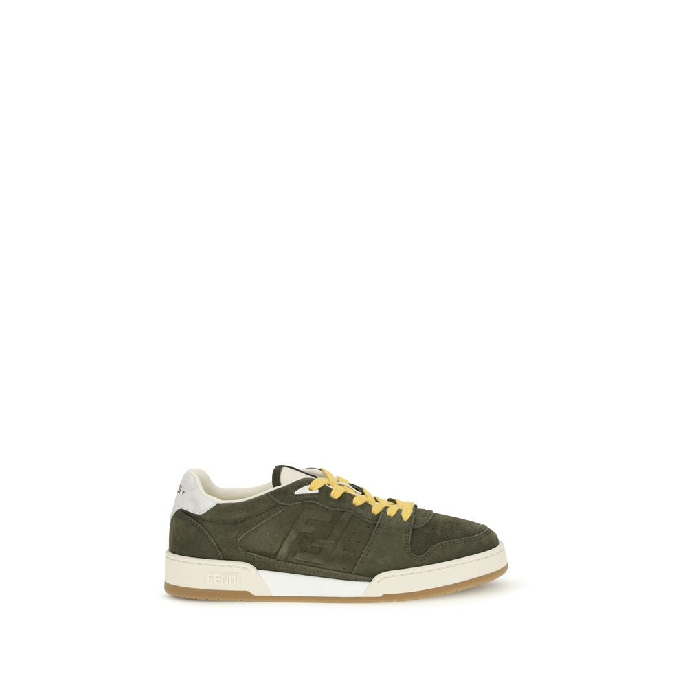 Bicolor Suede Leather Low Top Sneakers