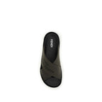 Bicolor Polyester Flat Sandals
