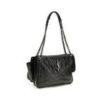 Black Calf Leather Bos Taurus Shoulder Bag