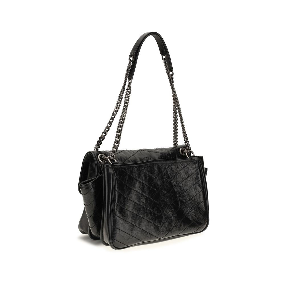Black Calf Leather Bos Taurus Shoulder Bag