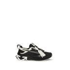 Black Polyester Athletic Sneakers