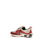 Red Polyester Athletic Sneakers