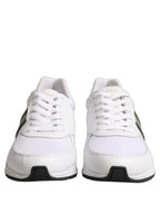 White Leather Mesh Low Top Neb Sneakers Shoes