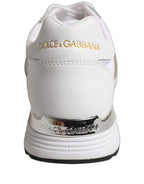 White Leather Mesh Low Top Neb Sneakers Shoes