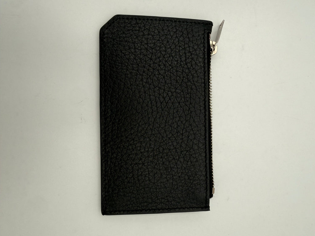 SAINT LAURENT Zip in Deerskin Cardholder