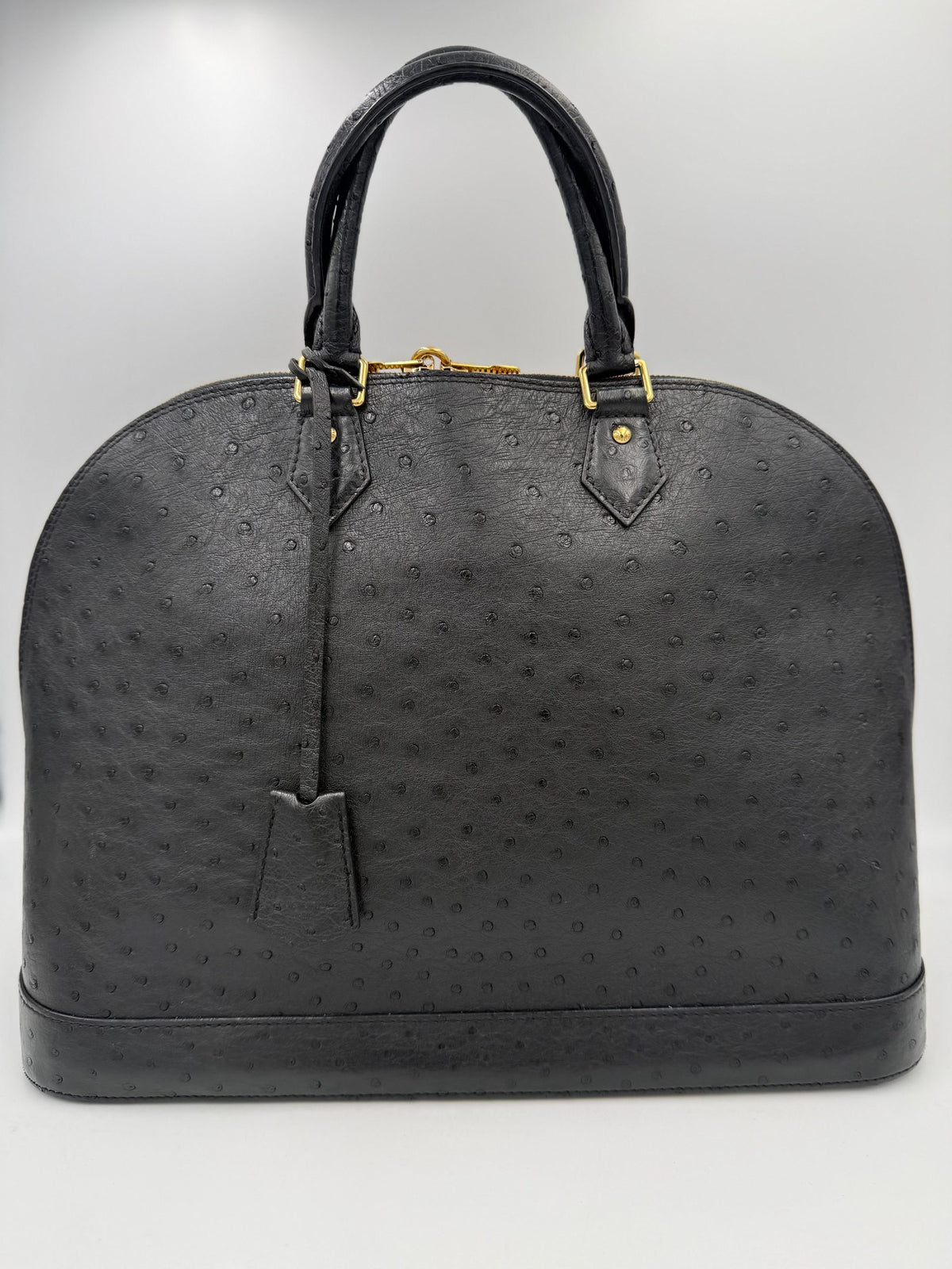 LOUIS VUITTON Alma GM in Ostrich Leather Handbag