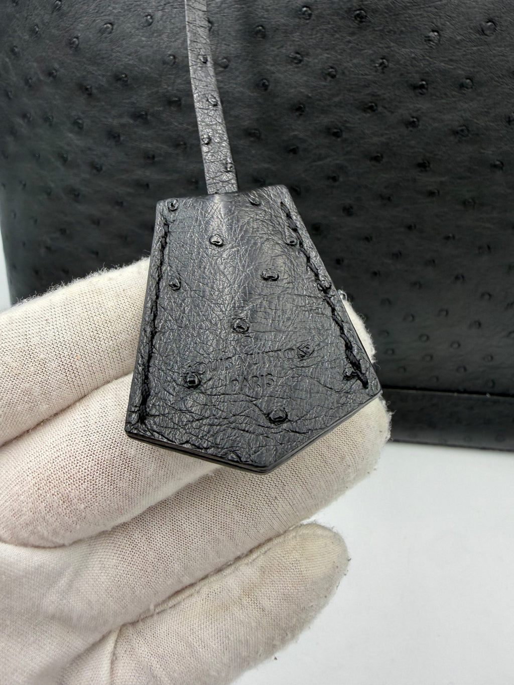 LOUIS VUITTON Alma GM in Ostrich Leather Handbag