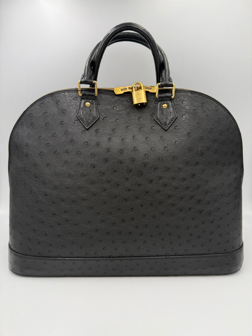 LOUIS VUITTON Alma GM in Ostrich Leather Handbag