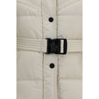 Beige Polyester Full-Length Jacket
