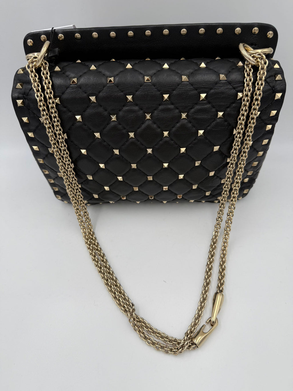 VALENTINO GARAVANI Rockstud Spike Black Handbag