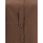 Brown Silk Dress Shirt