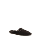 Brown Fur Ballet Flats
