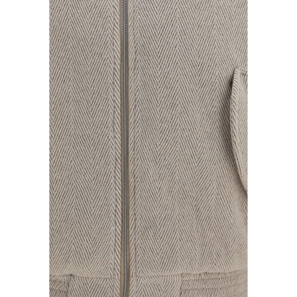 Beige Wool Oves Aries Bomber