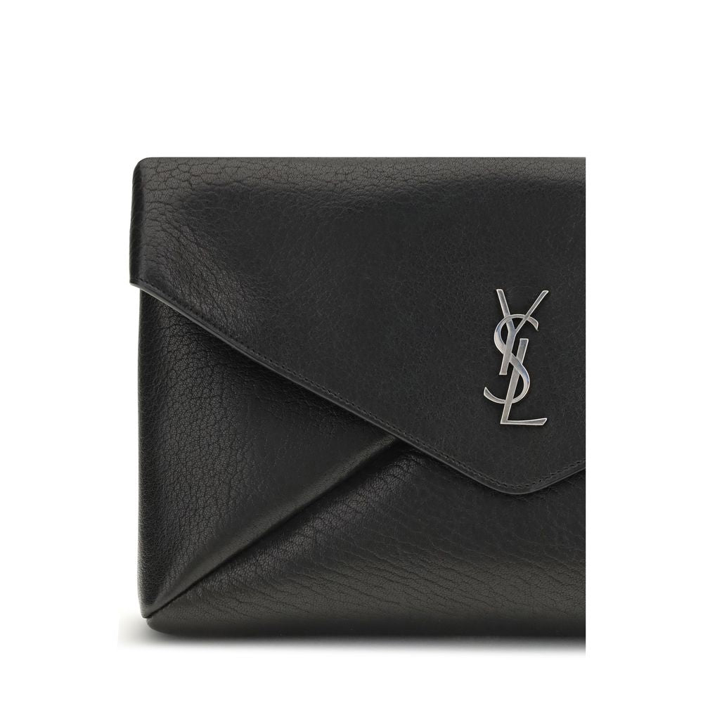 Black Calf Leather Bos Taurus Clutch Bag