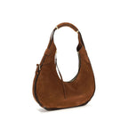 Brown Suede Leather Shoulder Bag