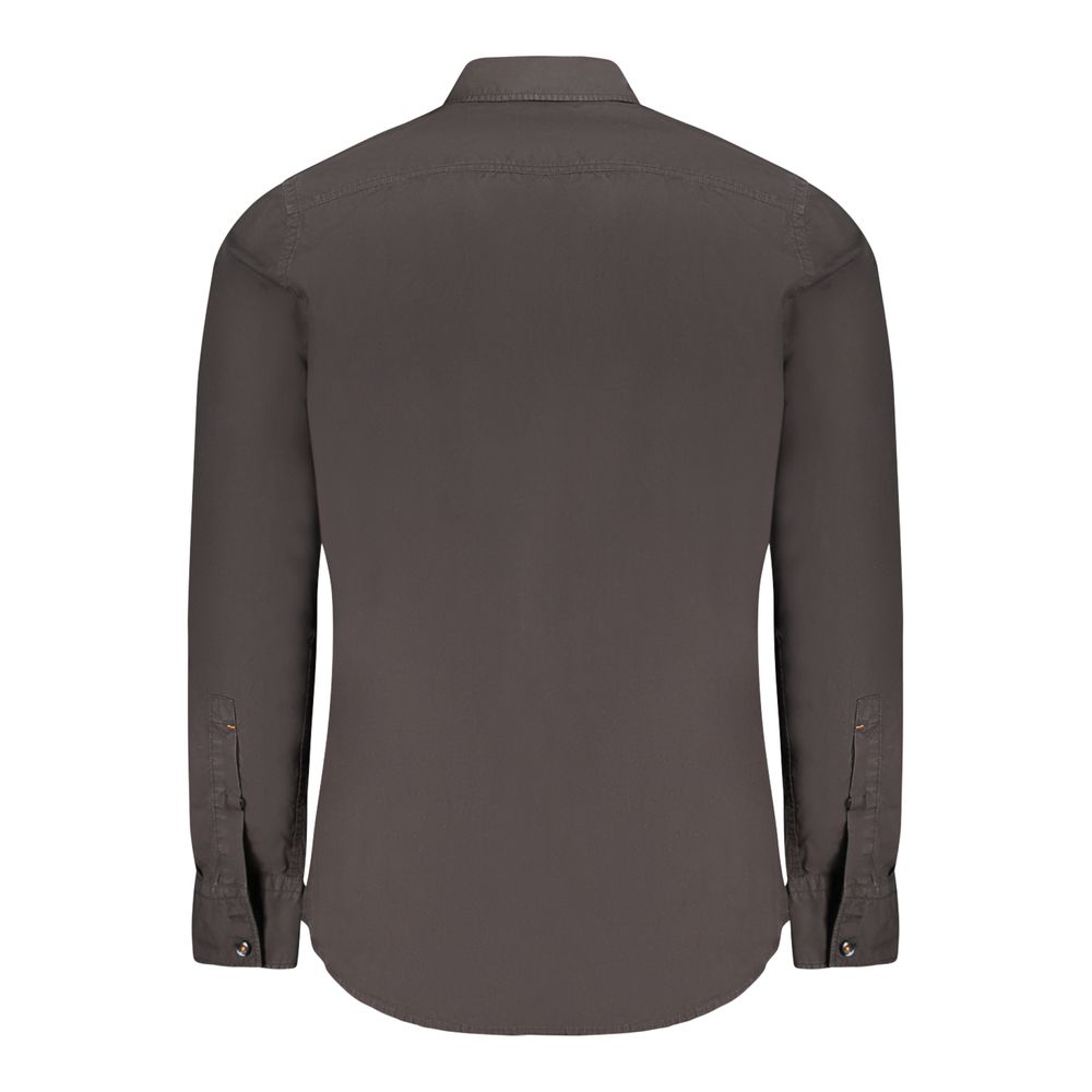 Black Cotton Men's Shirt