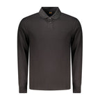 Black Cotton Polo Shirt