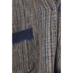 Gray Mohair Full-Length Jacket