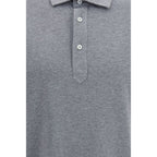 Gray Cotton Polo Shirt
