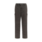 Brown Cotton Casual Pants