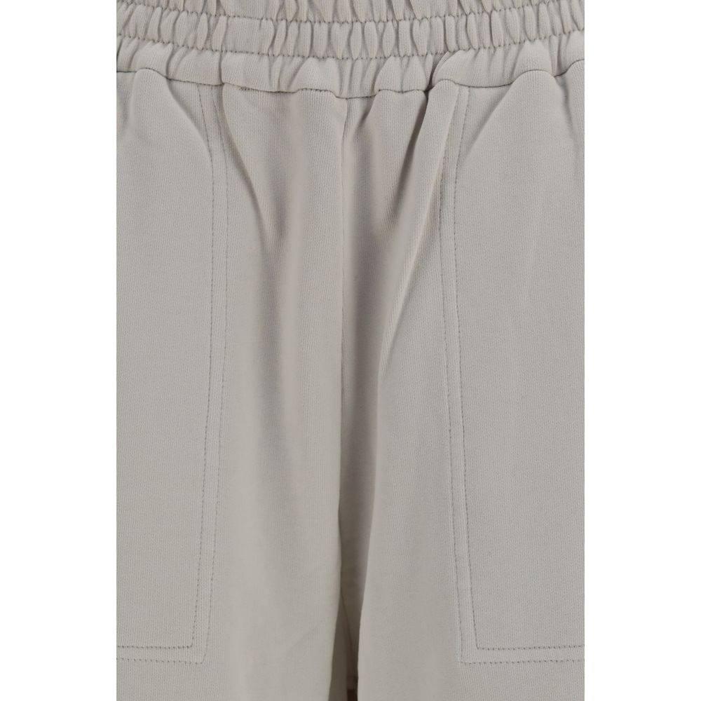 Beige Cotton Casual Pants