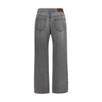 Gray Cotton Jeans Denim