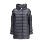 Black Polyamide Full-Length Jacket
