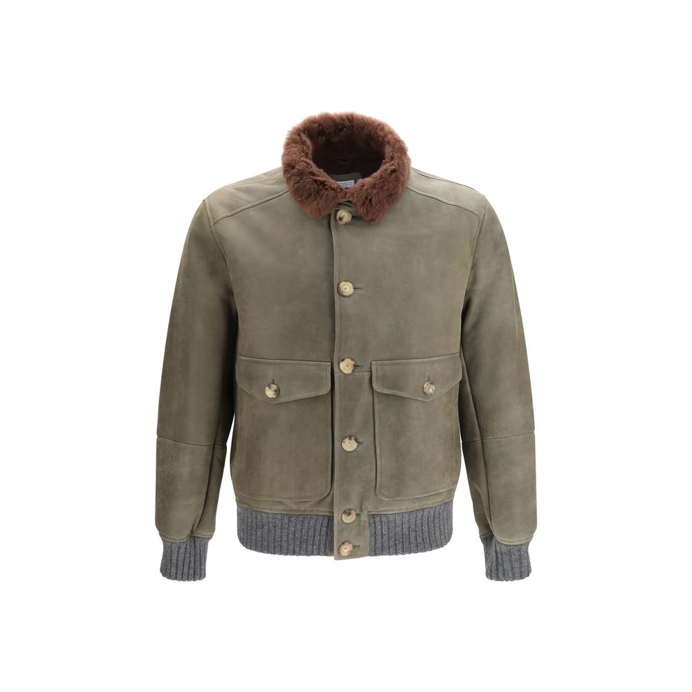 Bicolor Cashmere Bomber