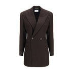 Brown Wool Oves Aries Full-Length Jacket