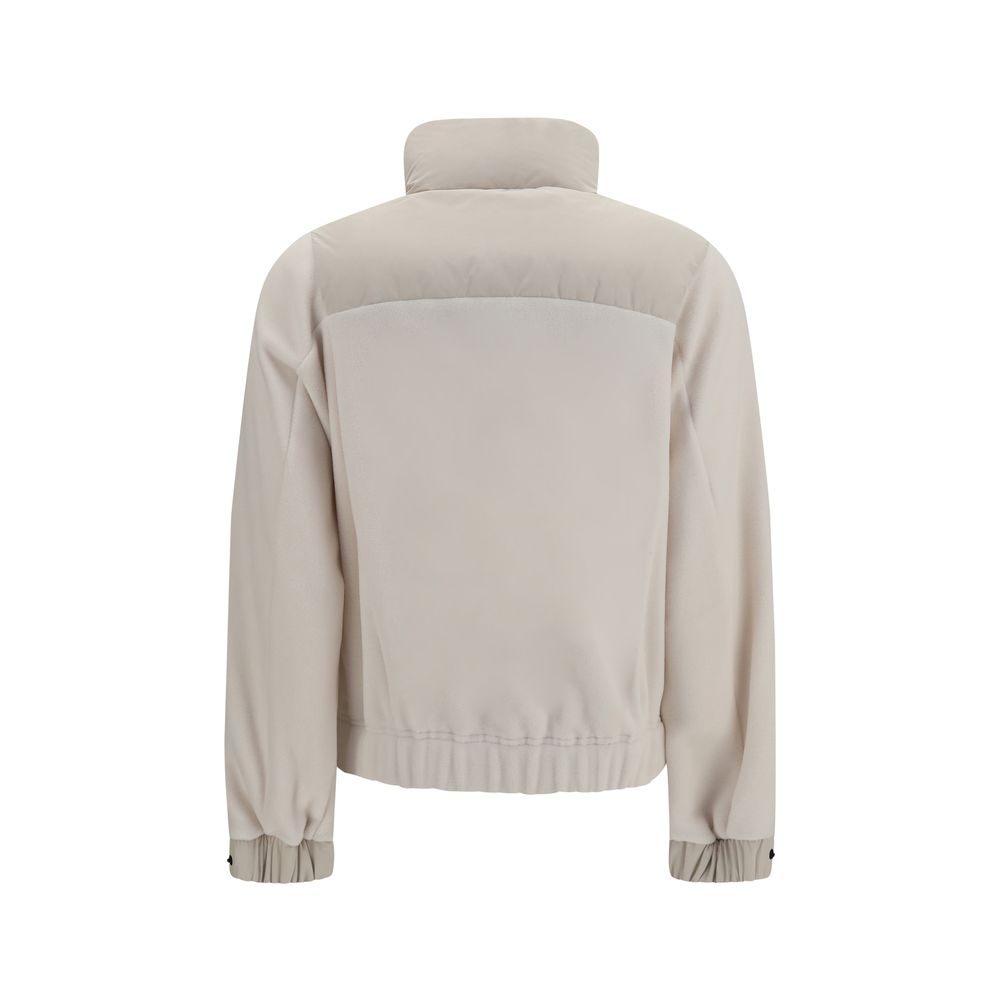 Beige Polyester Full-Length Jacket