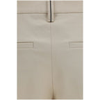 Beige Cotton Dress Pants