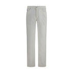 White Cotton Casual Pants