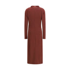 Bordeaux Wool Oves Aries Casual Dress