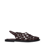 Brown Leather Flat Sandals